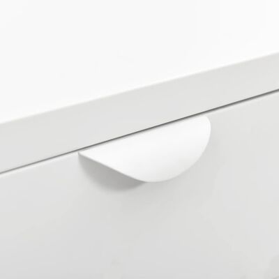 vidaXL Tables de chevet 2 pcs Blanc 40x30x54,5 cm Acier et verre