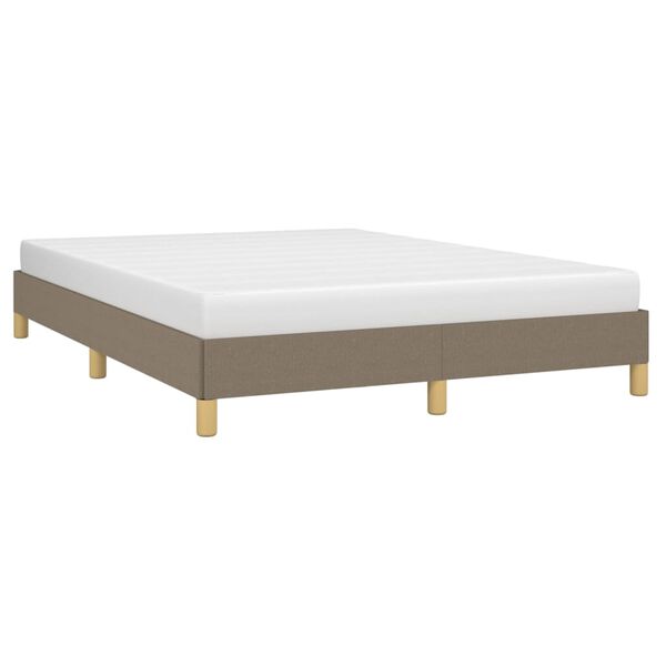 vidaXL Cadre de lit sans matelas taupe 140x190 cm tissu