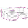 vidaXL Salon de jardin 5 pcs bois de pin massif