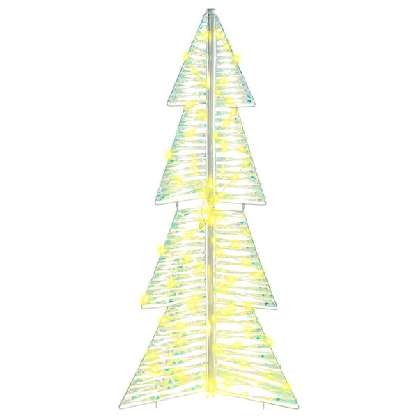 vidaXL Sapin de No&euml;l avec 100 LED Blanc chaud 120 cm PET