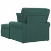 vidaXL Chaise lounge avec jupe Vert fonc&eacute; 91 x 157 x 91 cm tissu