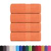 vidaXL Serviettes de toilette FROGN 4 pi&egrave;ces Orange 30x30 cm 360 g/m&sup2;