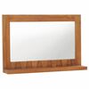 vidaXL Miroir mural avec &eacute;tag&egrave;re 60x12x40 cm Bois de teck massif
