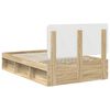 vidaXL Cadre de lit Ch&ecirc;ne Sonoma 135 x 190 cm Bois de pin massif