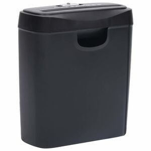 vidaXL D&eacute;chiqueteuse de papier 6 feuilles &agrave; coupe en bandes Noir