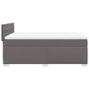 vidaXL Sommier à lattes de lit avec matelas Gris 140x200 cm Similicuir