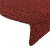 vidaXL Tapis d'escalier autocollants 30 pièces 56 x 17 x 3 cm Rouge bordeaux Demi-rond