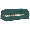 vidaXL Cadre de lit d'angle avec matelas 2 pcs Vert Velours
