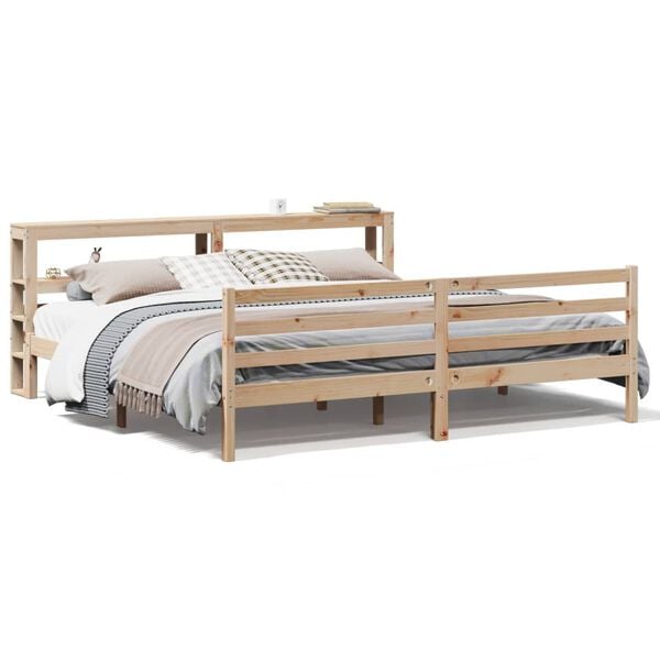 vidaXL Cadre de lit sans matelas 180x200 cm bois massif de pin
