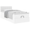 VidaXL Lit ottoman avec matelas blanc 90x190 cm similicuir