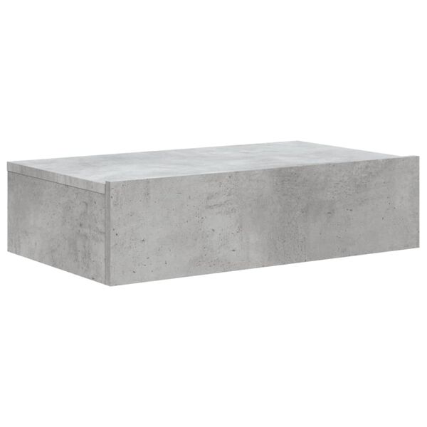 vidaXL Meuble TV avec éclairage LED gris béton 60x35x15,5 cm