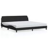 vidaXL Cadre de lit Dover noir 200x200 cm tissu