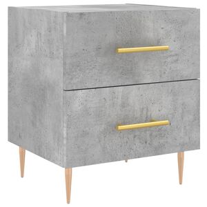 vidaXL Table de chevet gris b&eacute;ton 40x35x47,5 cm bois d&rsquo;ing&eacute;nierie