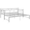 vidaXL Cadre de canapé-lit extensible sans matelas gris métal 90x200cm