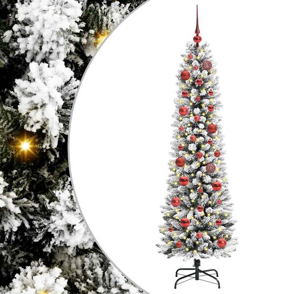 vidaXL Sapin de Noël artificiel Blanc 150 cm PVC, métal et plastique