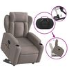 vidaXL Fauteuil inclinable de massage Taupe Tissu