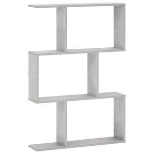 vidaXL &Eacute;tag&egrave;re Murale Gris b&eacute;ton 72 x 17 x 105 cm Bois d'ing&eacute;nierie