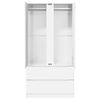 vidaXL Armoire Blanc Brillant 79,5 x 49 x 156 cm Bois d&rsquo;ing&eacute;nierie