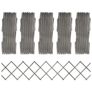 vidaXL Cl&ocirc;ture &agrave; treillis 5 pcs Gris Bois de sapin massif 180x30 cm