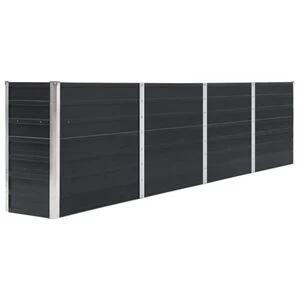 vidaXL Jardini&egrave;re 320x40x77 cm Acier galvanis&eacute; Anthracite