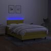 vidaXL Sommier &agrave; lattes de lit avec matelas LED Vert 120x200 cm Tissu