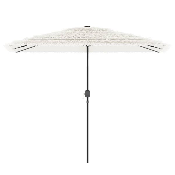 vidaXL Parasol de jardin avec m&acirc;t en acier blanc 300x200x250 cm