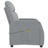 vidaXL Fauteuil de massage Gris clair Tissu
