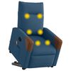 vidaXL Fauteuil de massage inclinable Bleu Tissu