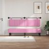 vidaXL T&ecirc;te de lit suspendue Montage mural Rose 190 x 55 x 5 cm tissu