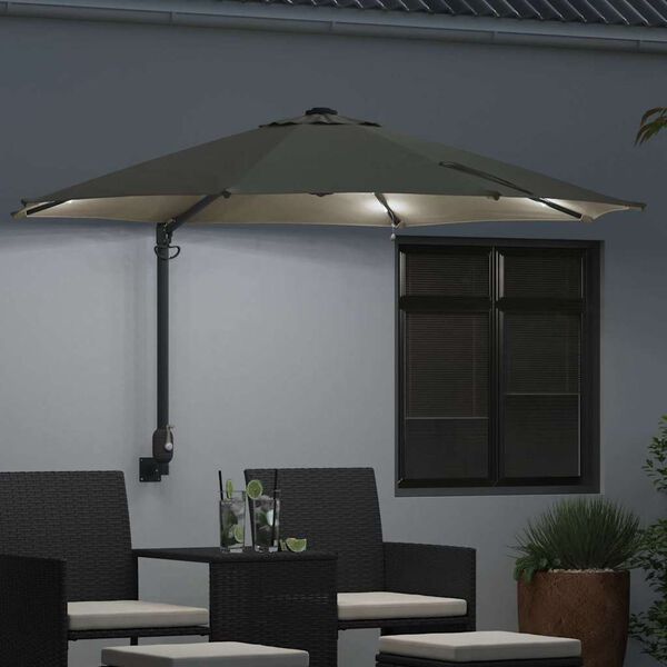 vidaXL Parasol de jardin Sable 248 x 248 x 148 cm Polyester et Acier