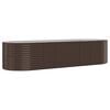 vidaXL Lit sur&eacute;lev&eacute; de jardin Acier galvanis&eacute; marron