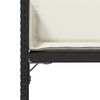 vidaXL Chaises de jardin lot de 4 avec coussins noir résine tressée