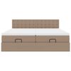 VidaXL Cadre de lit ottoman et matelas cappuccino 160x200cm similicuir
