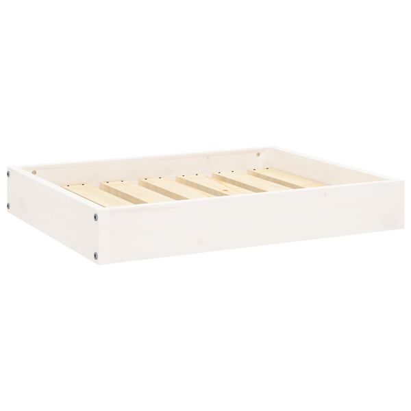 vidaXL Lit pour chien Blanc 61,5x49x9 cm Bois de pin solide