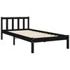 vidaXL Cadre de lit sans matelas noir 100x200 cm bois massif de pin