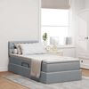 vidaXL Lit avec rangement et matelas Gris clair 90 x 190 cm