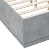 vidaXL Cadre de lit sans matelas gris b&eacute;ton 120x190 cm