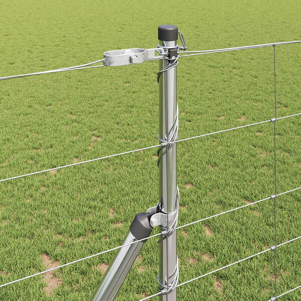 vidaXL Poteau de cl&ocirc;ture. Galvanis&eacute; 25 x 1,2 m Acier