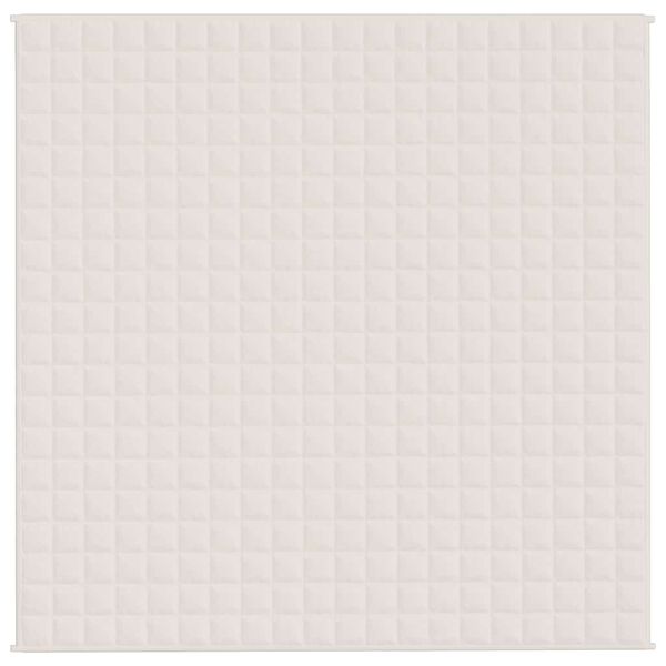 vidaXL Couverture lestée Crème clair 200x200 cm 9 kg Tissu