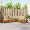 vidaXL Ensemble de canap&eacute;s d'ext&eacute;rieur 6 Pi&egrave;ce Naturel et Beige
