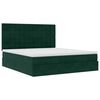 VidaXL Cadre de lit ottoman avec matelas vert fonc&eacute; 180x200cm velours