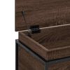 vidaXL Bo&icirc;te de rangement avec couvercle ch&ecirc;ne marron bois ing&eacute;nierie