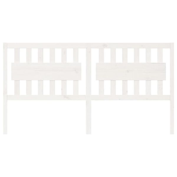 vidaXL Tête de lit Blanc 185,5x4x100 cm Bois massif de pin