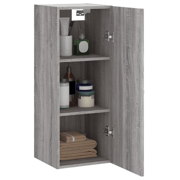 vidaXL Armoire murale sonoma gris 34,5x34x90 cm bois d'ing&eacute;nierie