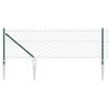 vidaXL Cl&ocirc;ture en maillons avec pointes 10 x 0,6 m Vert Maille