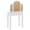 vidaXL Coiffeuse et tabouret Blanc 65x36x128 cm Bois de paulownia MDF