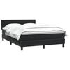 vidaXL Sommier &agrave; lattes de lit avec matelas noir 160x220 cm velours