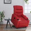 vidaXL Fauteuil inclinable Rouge Similicuir