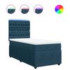 vidaXL Sommier &agrave; lattes de lit avec matelas bleu 80x200 cm velours