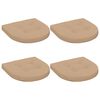 vidaXL Coussins de si&egrave;ge 4 pi&egrave;ces 4 pc 100 % polyester Sable
